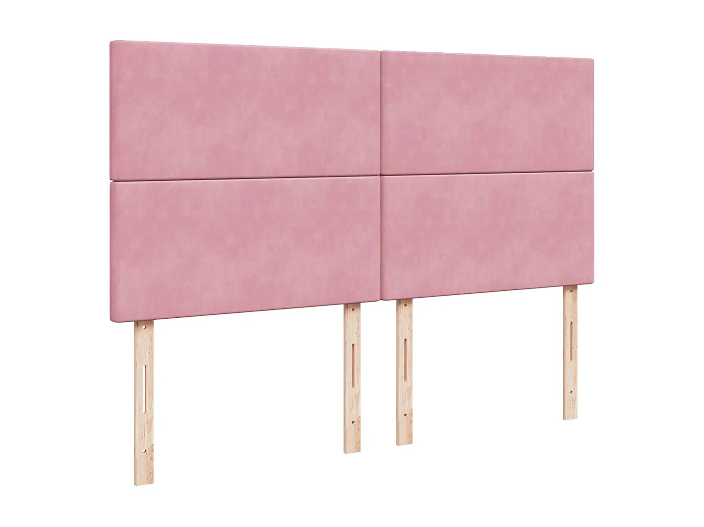 Boxspringbett mit Matratze Rosa 200x200 cm Samt