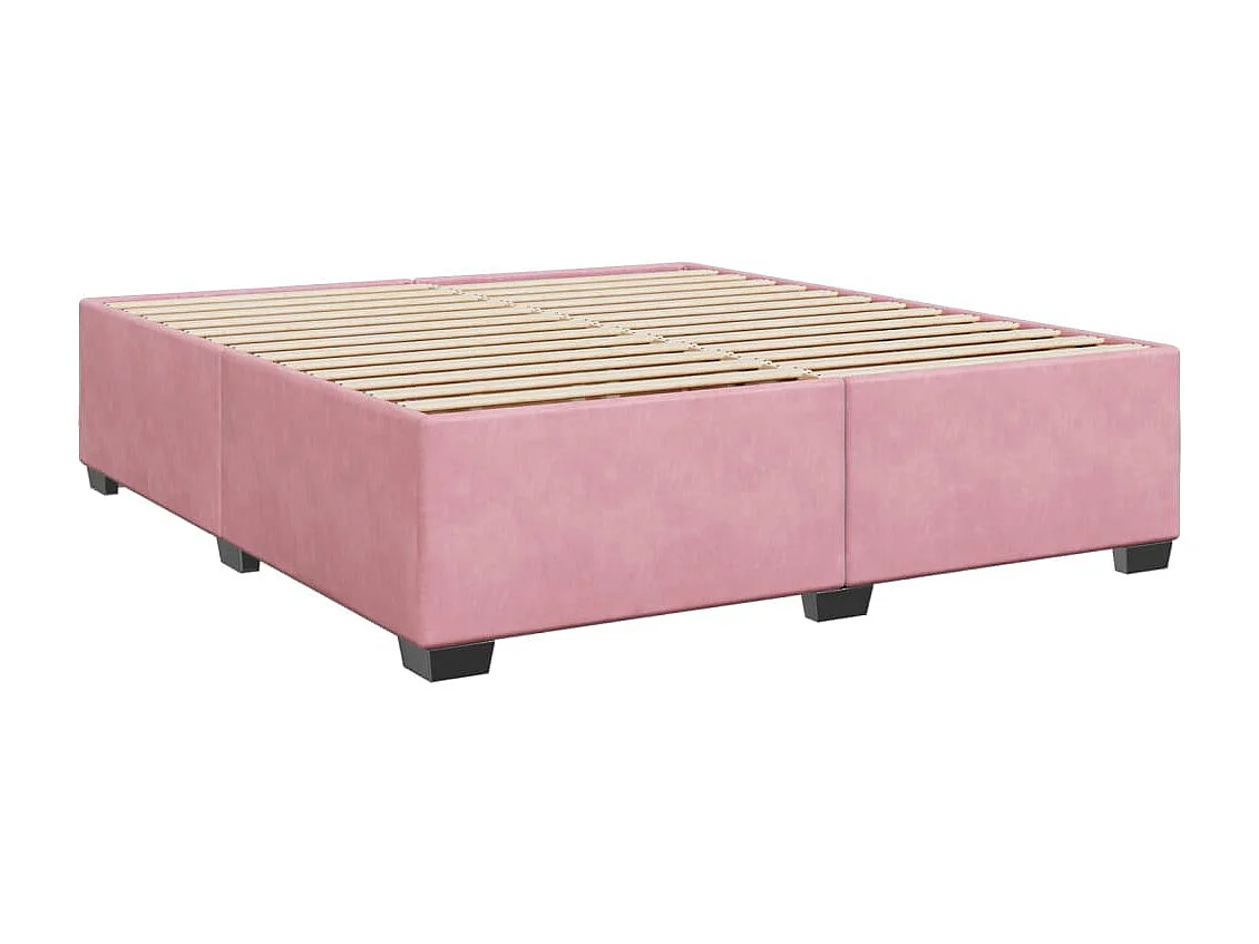 Boxspringbett mit Matratze Rosa 200x200 cm Samt