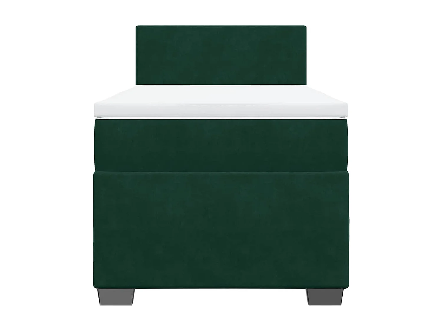 Sommier à lattes de lit avec matelas Vert foncé 90x190 cm