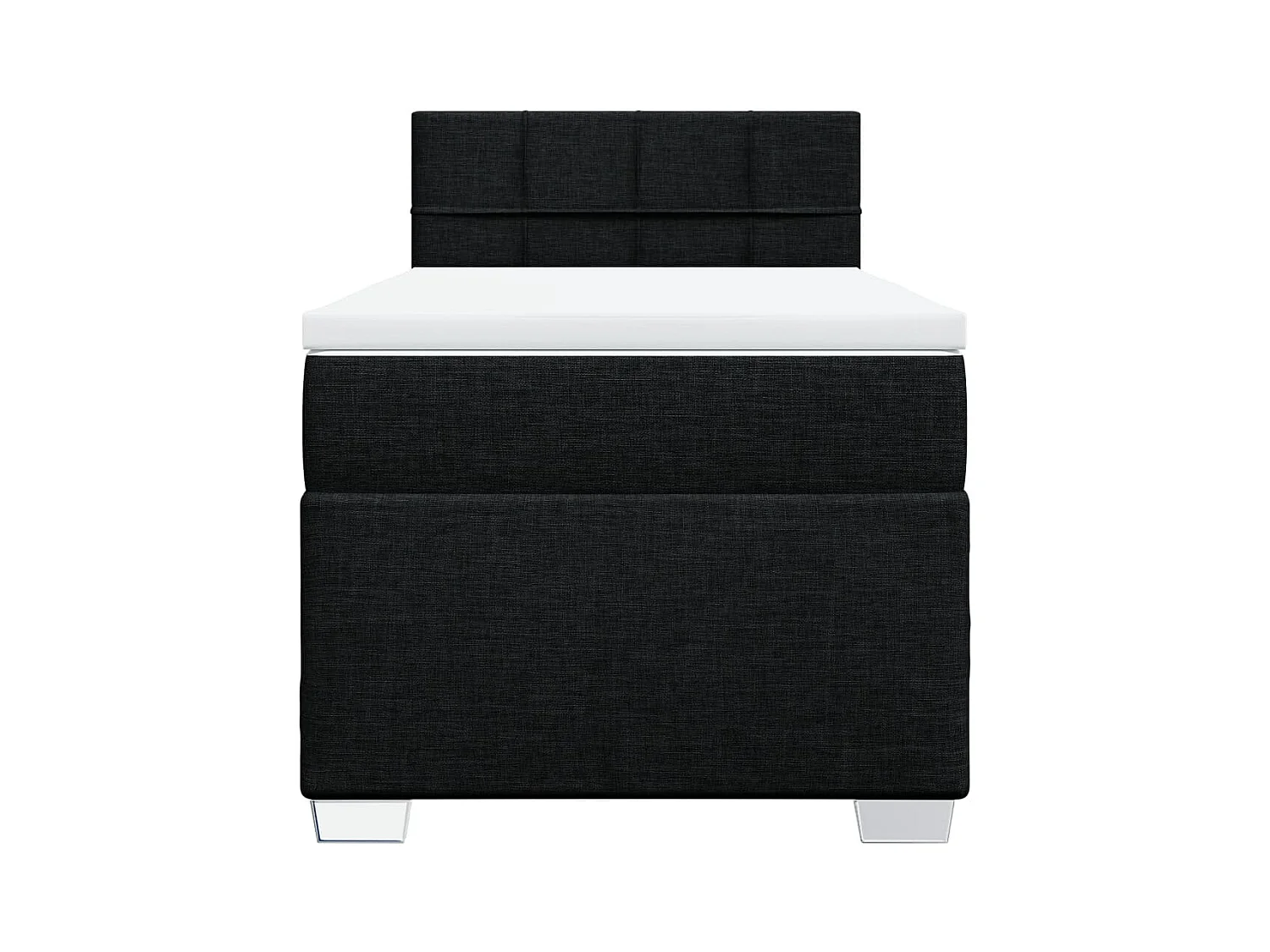 Sommier à lattes de lit avec matelas Noir 90x190 cm Tissu