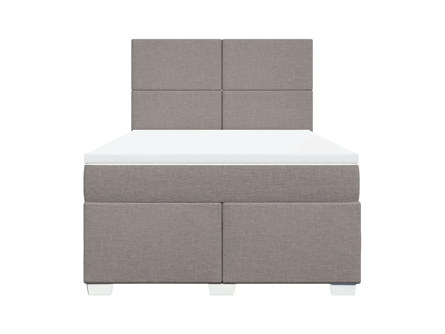 Boxspring met matras stof taupe 140x190 cm
