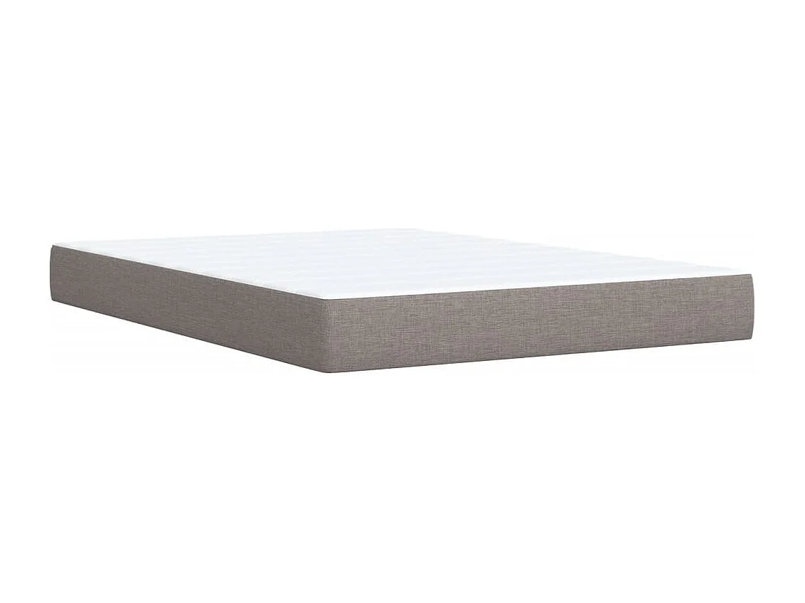 Giroletto a Molle con Materasso Tortora 140x190 cm in Tessuto
