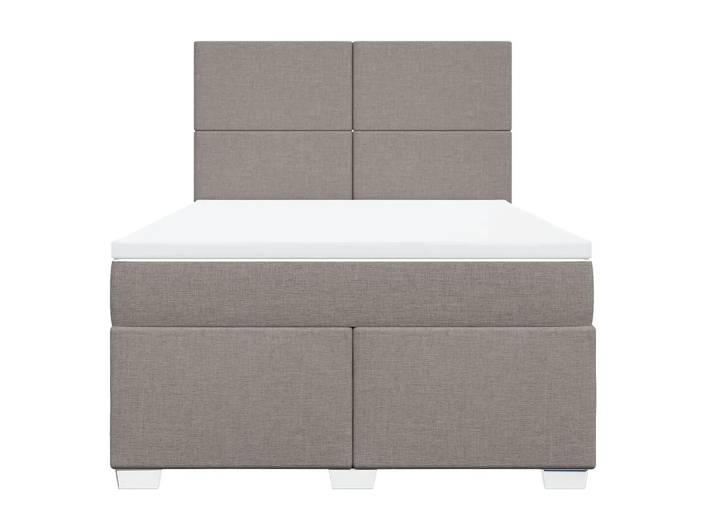 Giroletto a Molle con Materasso Tortora 140x190 cm in Tessuto