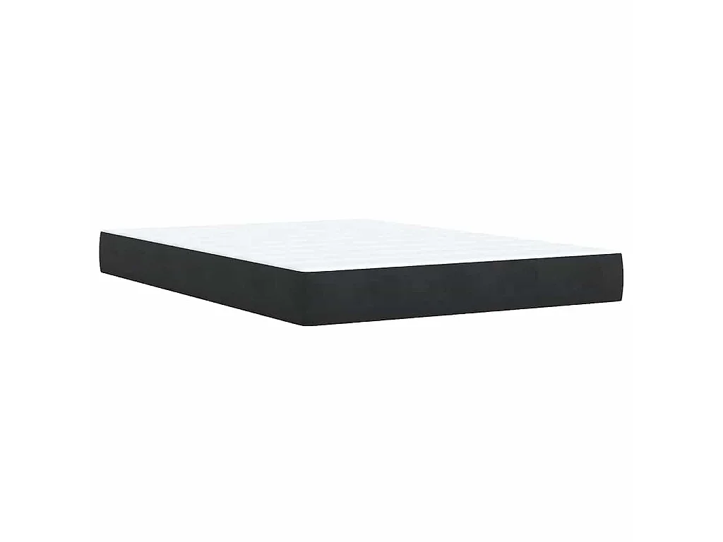 Boxspringbett mit Matratze Schwarz 160x200 cm Samt