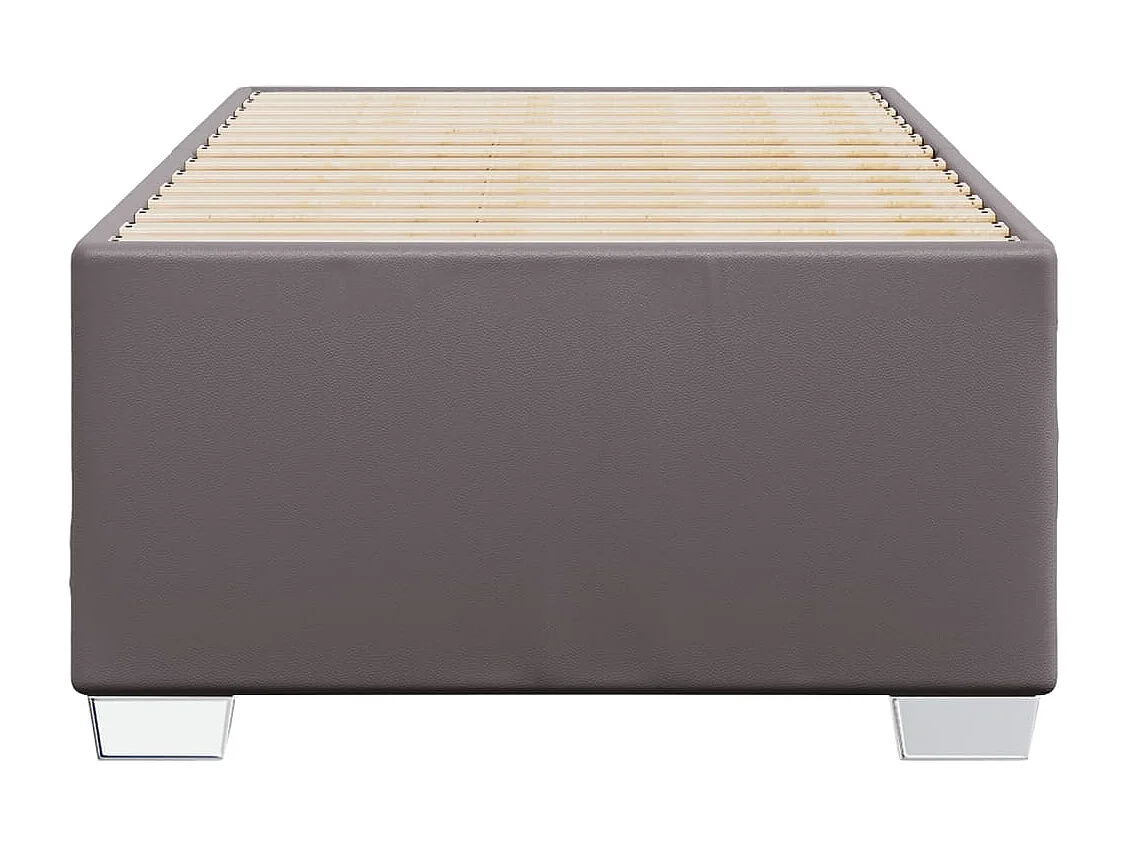 Cadre de lit sans matelas gris 90x200 cm similicuir