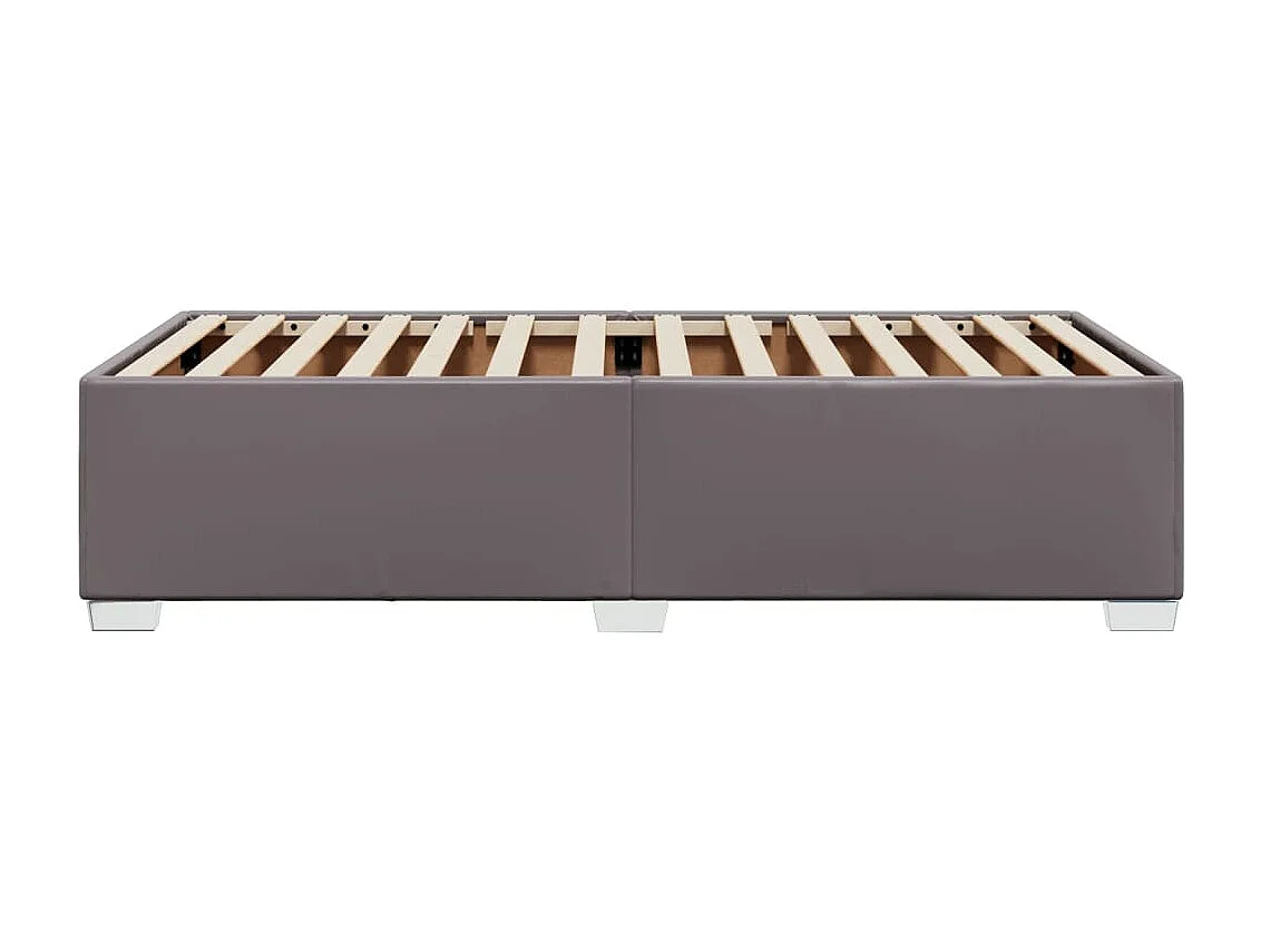 Bedframe kunstleer grijs 90x200 cm