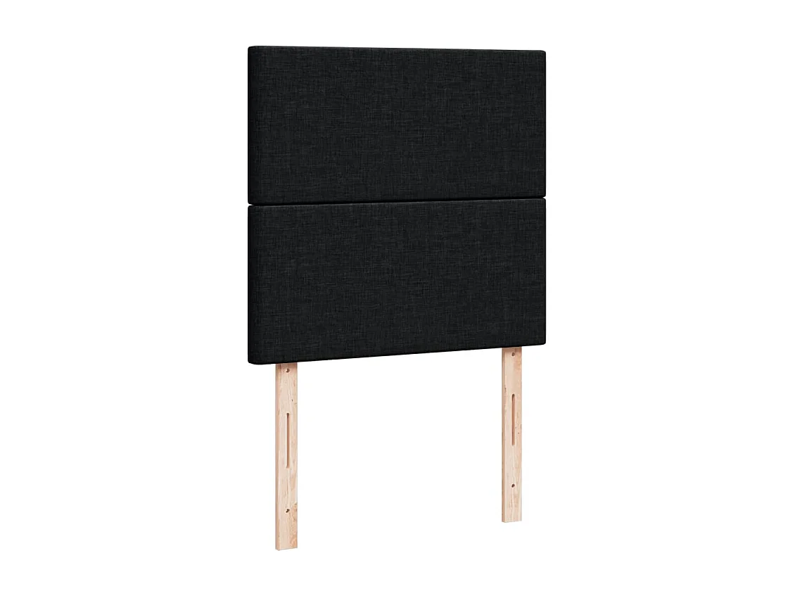 Giroletto a Molle con Materasso Nero 80x200 cm inTessuto