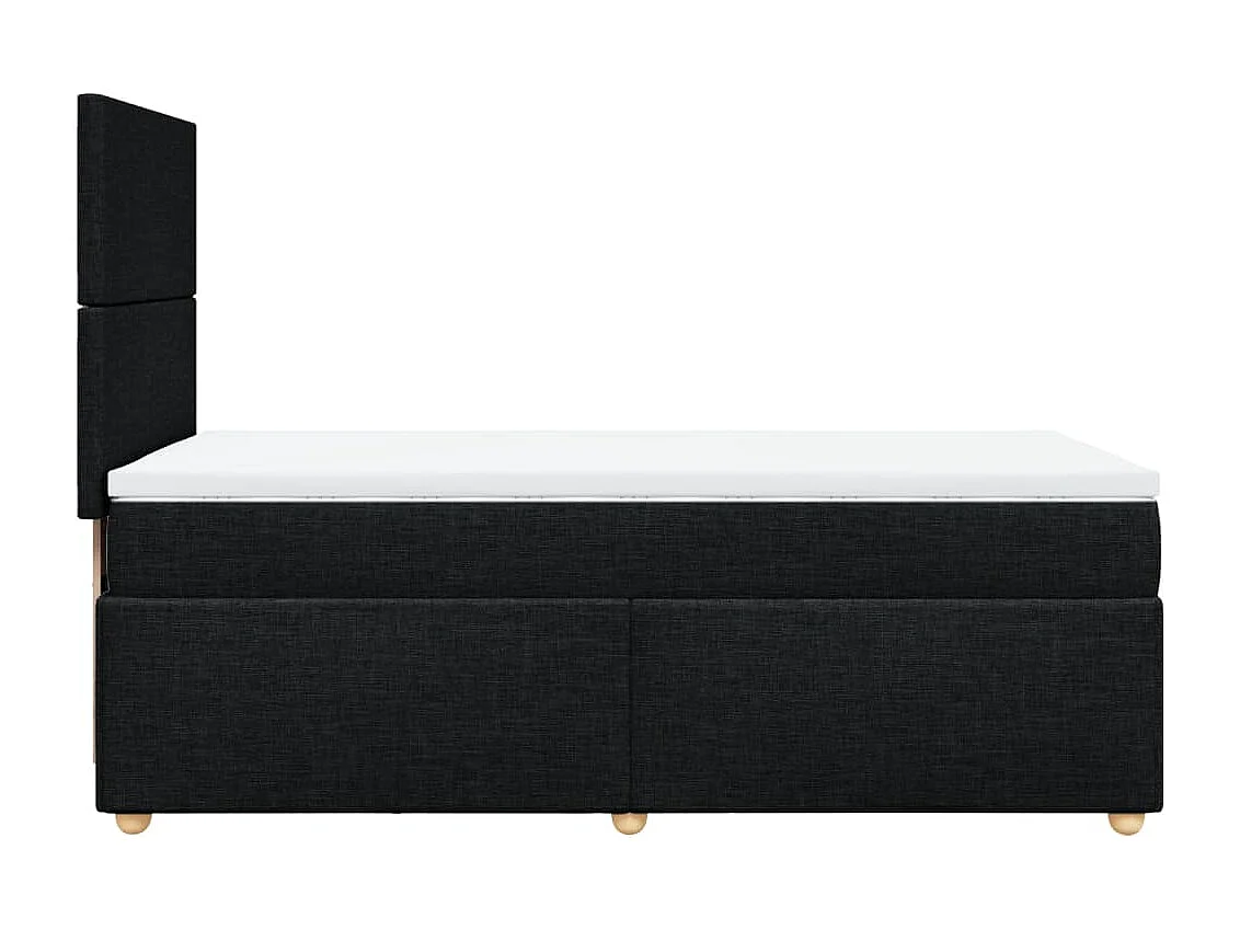 Boxspring met matras stof zwart 80x200 cm