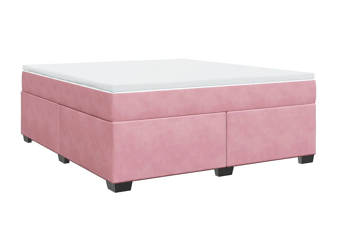 Sommier à lattes de lit avec matelas Rose 180x200 cm Velours