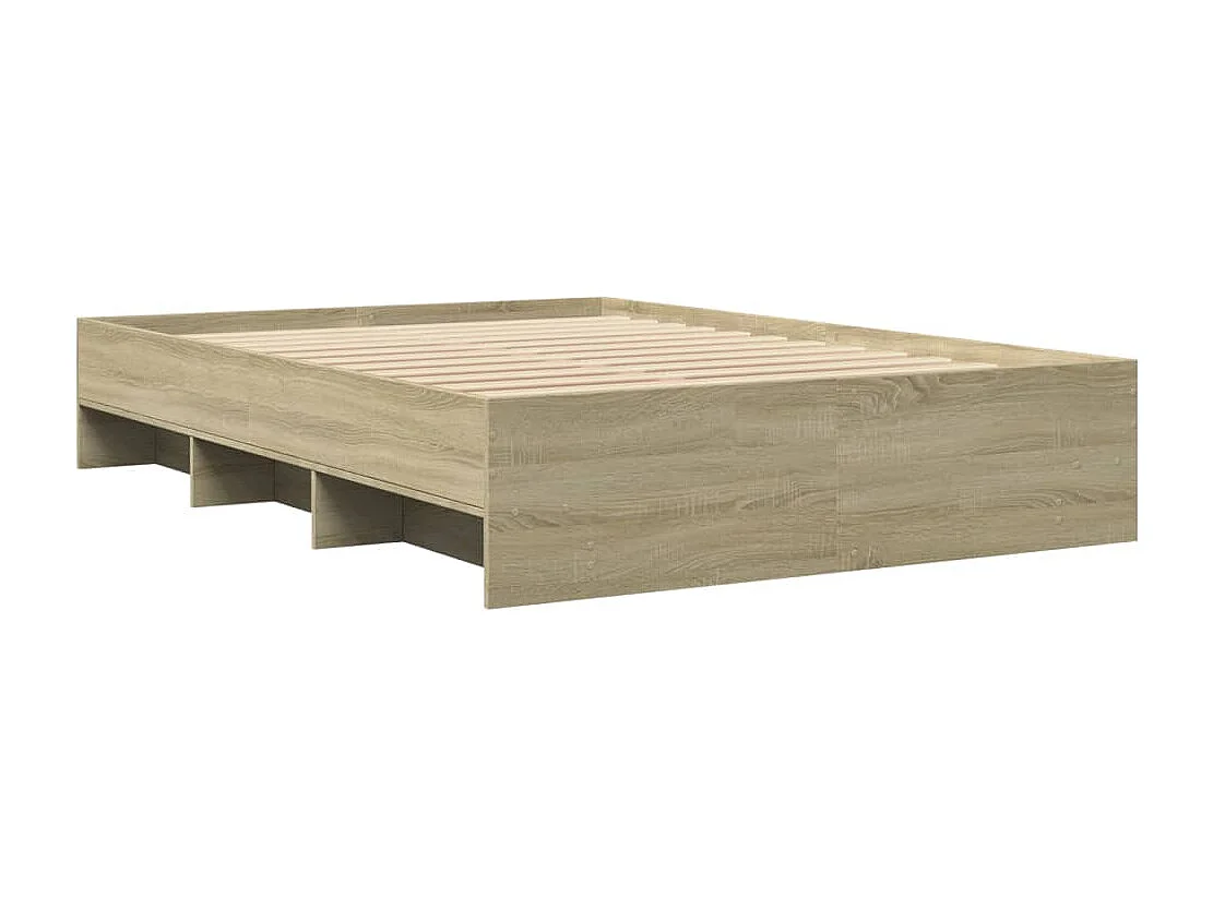 Cadre de lit sans matelas chêne sonoma 140x190 cm