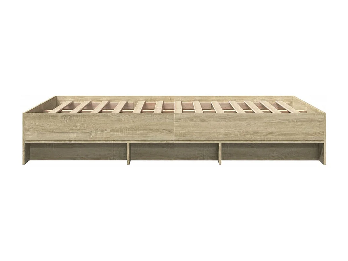 Cadre de lit sans matelas chêne sonoma 140x190 cm