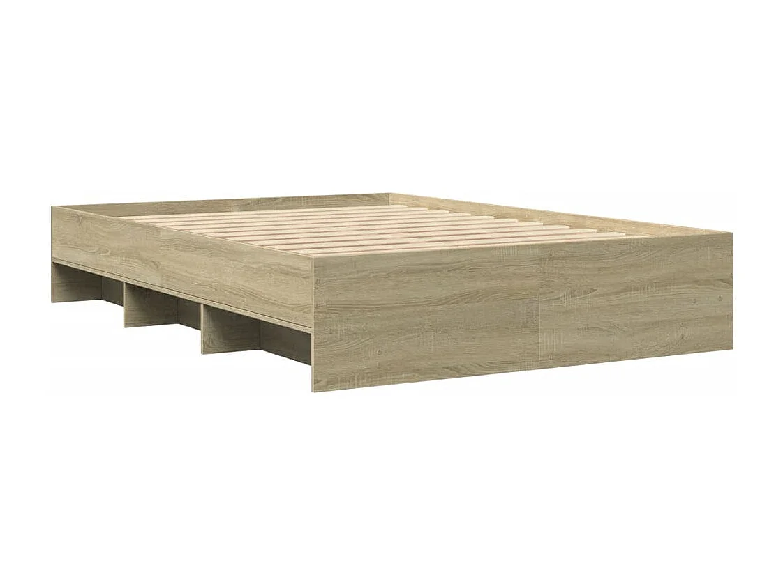 Cadre de lit sans matelas chêne sonoma 140x190 cm