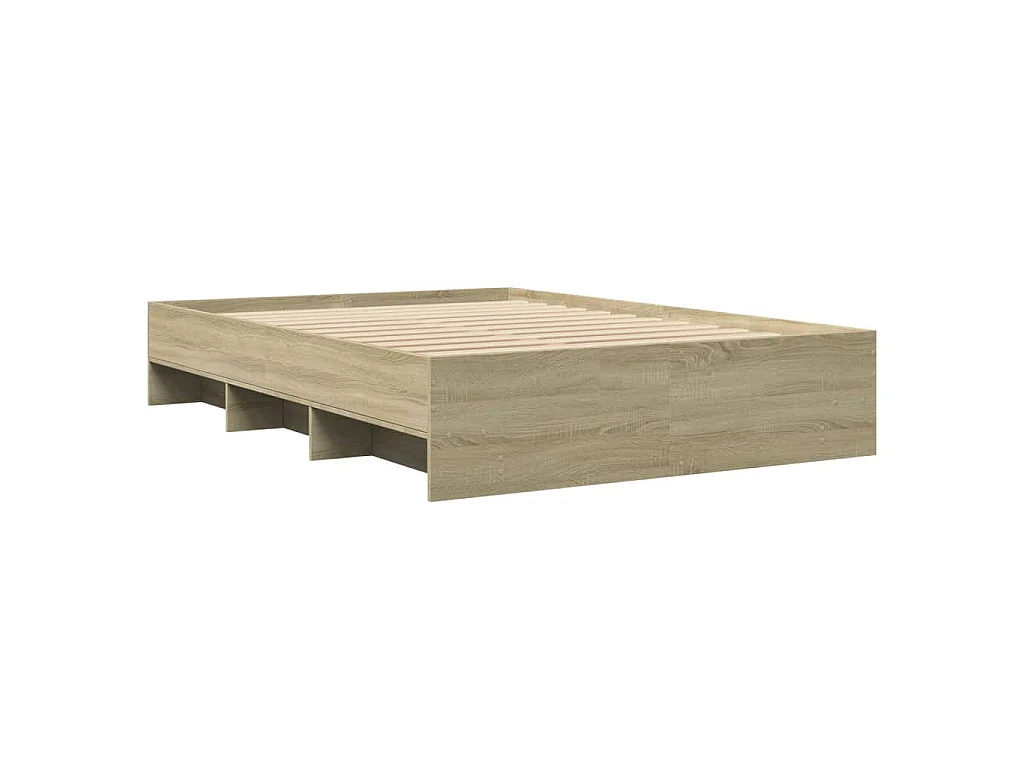 Cadre de lit sans matelas chêne sonoma 140x190 cm