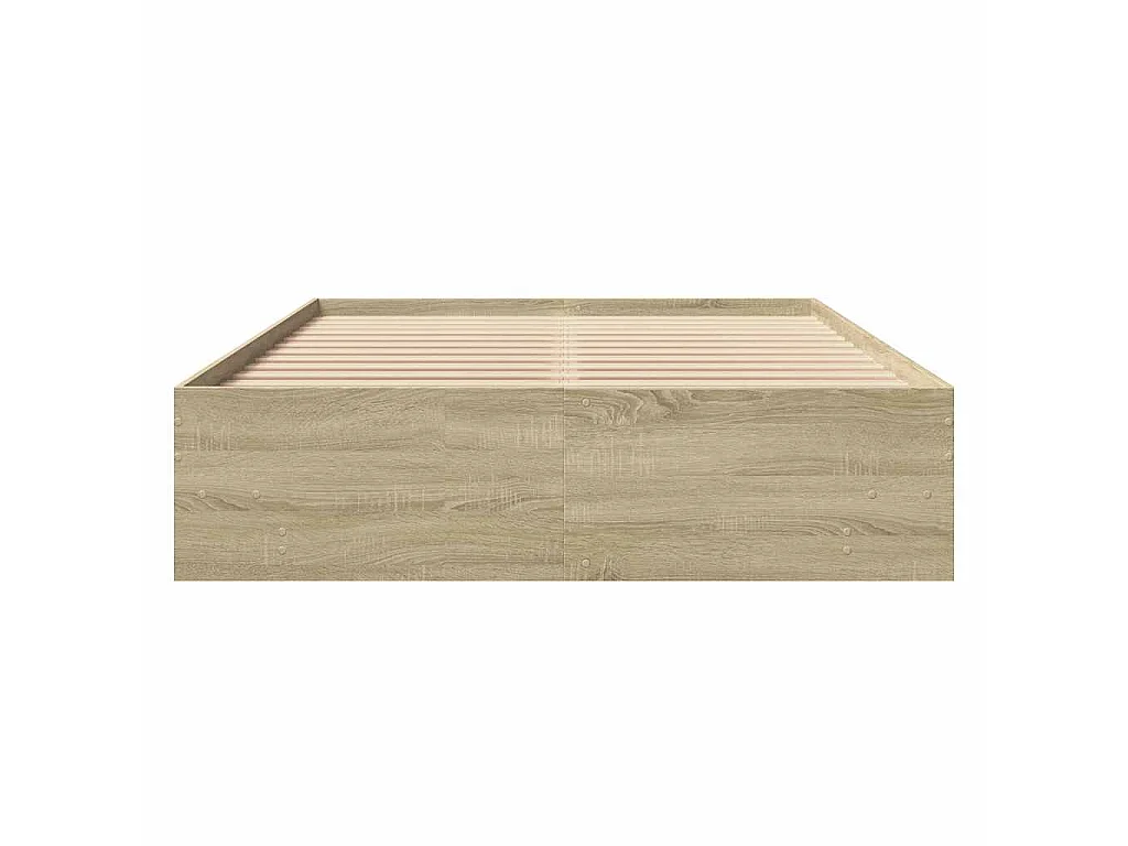 Cadre de lit sans matelas chêne sonoma 140x190 cm