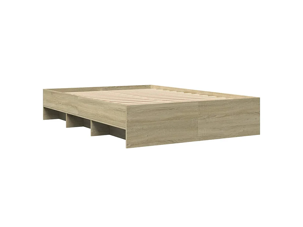 Cadre de lit sans matelas chêne sonoma 140x190 cm
