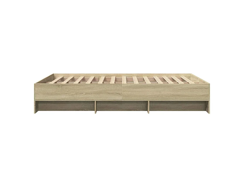 Cadre de lit sans matelas chêne sonoma 140x190 cm