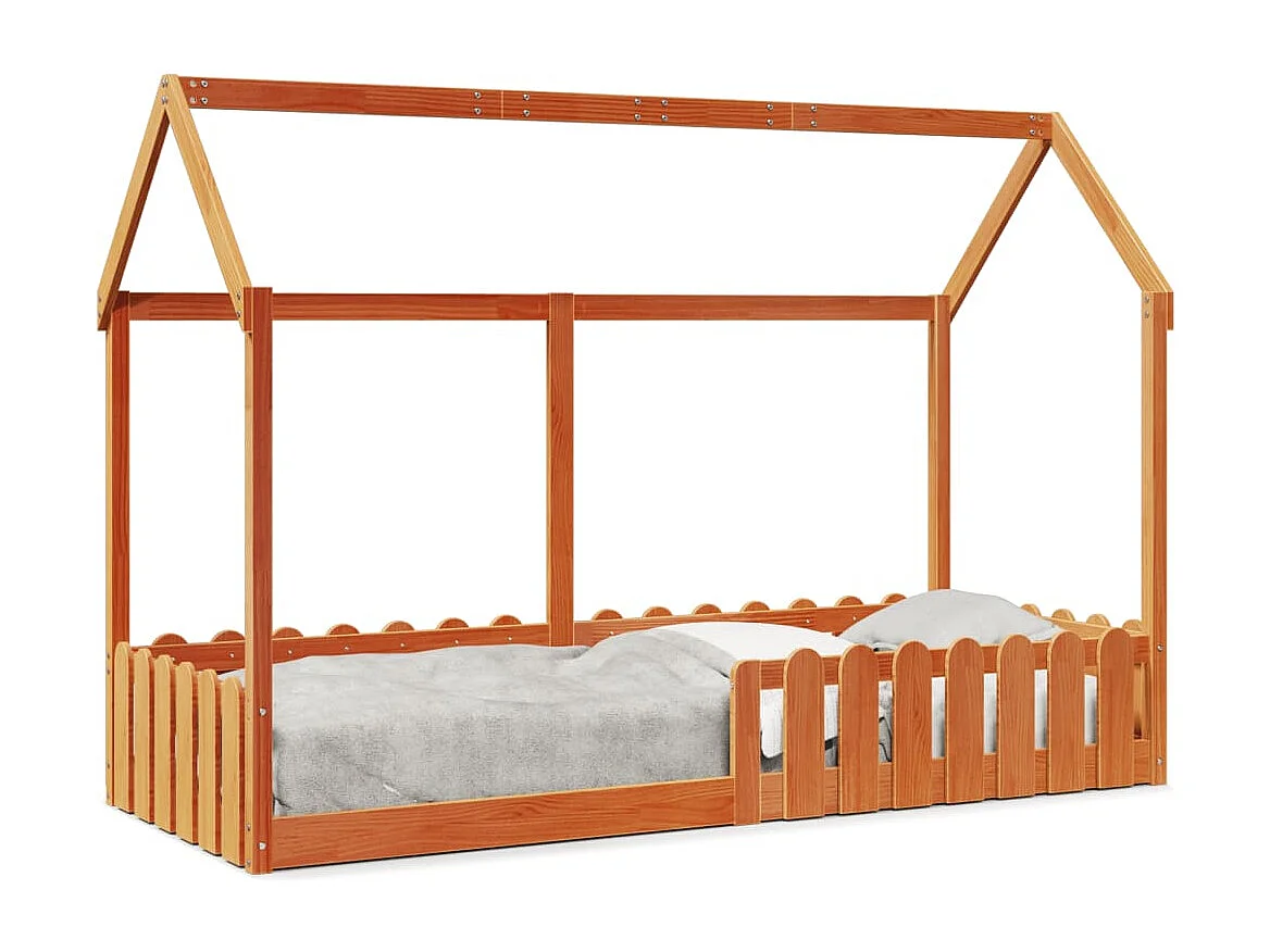 Cadre de lit d'enfants forme de maison sans matelas 80x200 cm