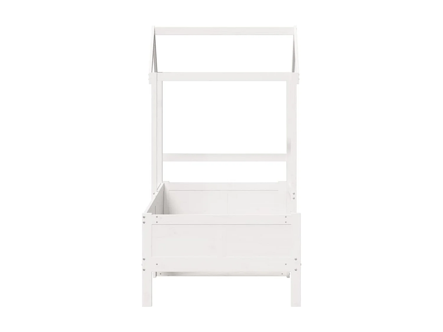 Slaapbank met bedhuis 90x190 cm massief grenenhout wit