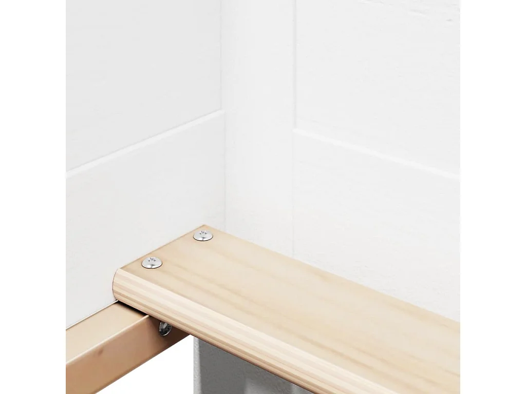 Slaapbank met bedhuis 90x190 cm massief grenenhout wit