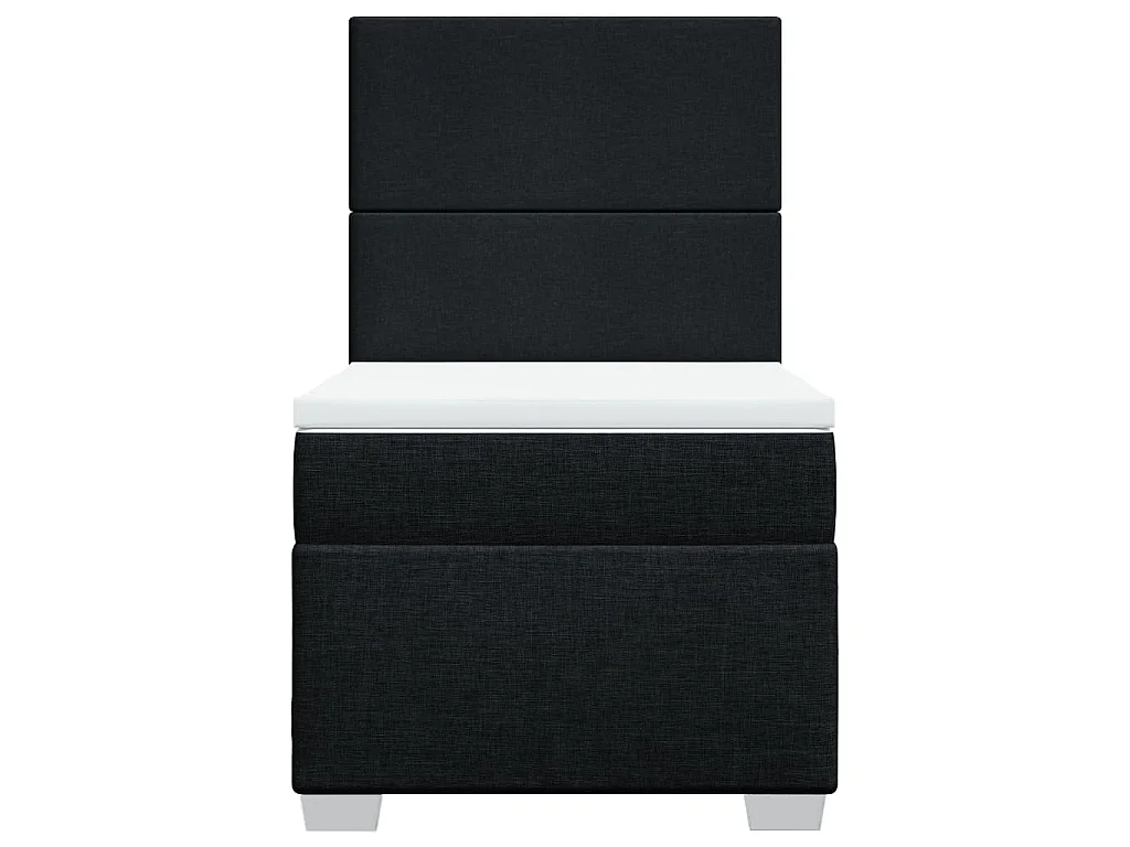 Boxspringbett mit Matratze Schwarz 100x200 cm Stoff