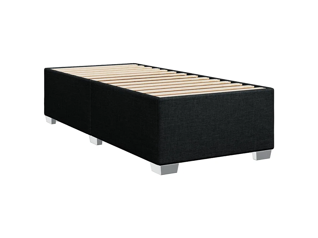 Boxspringbett mit Matratze Schwarz 100x200 cm Stoff