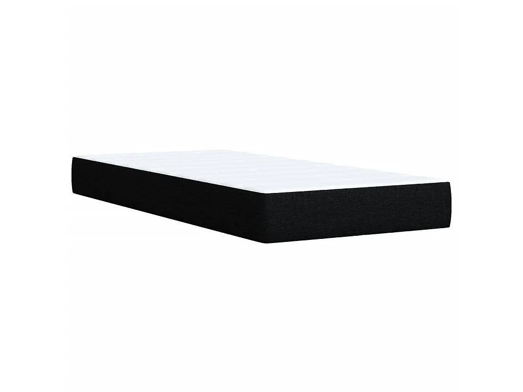 Boxspringbett mit Matratze Schwarz 100x200 cm Stoff