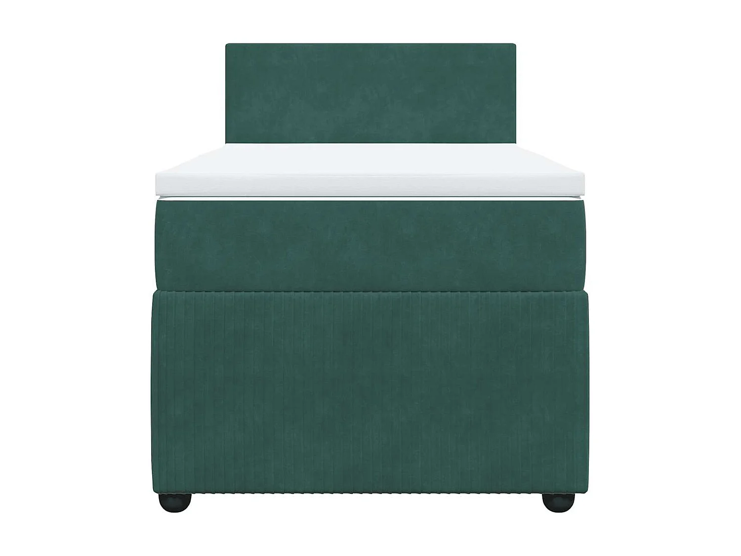 Boxspringbett mit Matratze Dunkelgrün 80x200 cm Samt