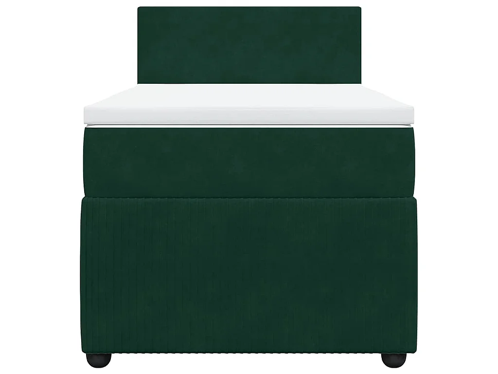 Boxspring met matras fluweel donkergroen 80x200 cm