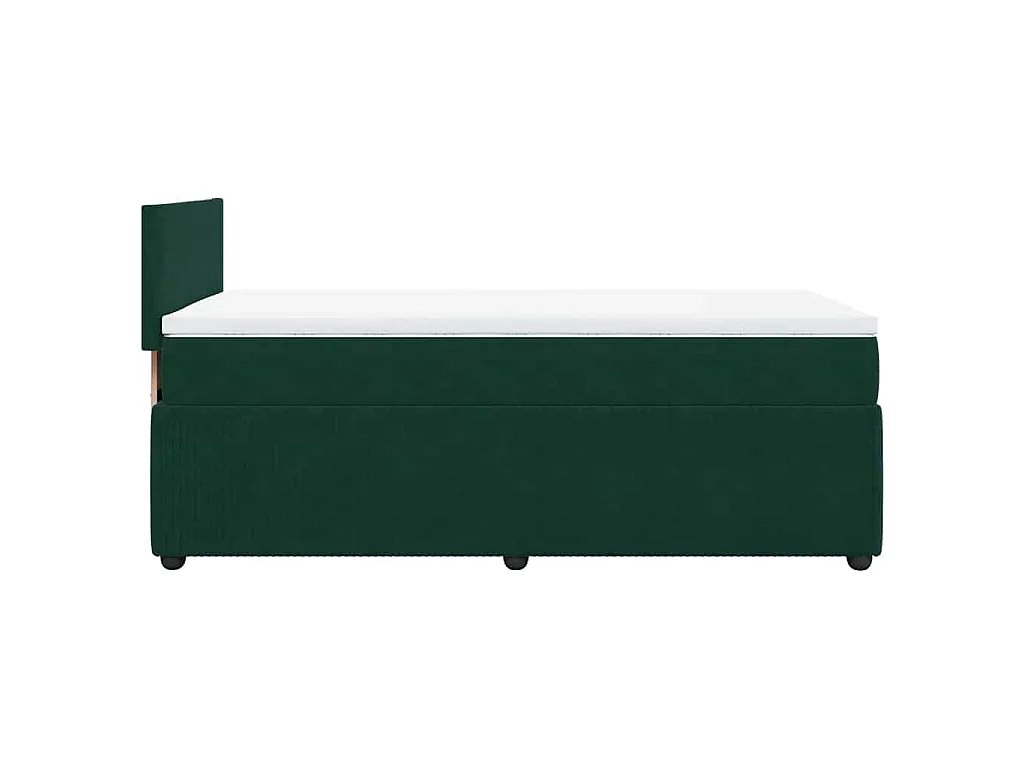 Boxspring met matras fluweel donkergroen 80x200 cm