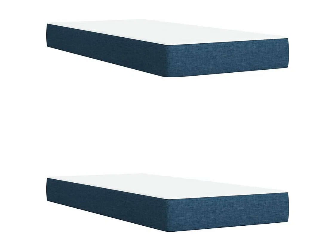 Giroletto a Molle con Materasso Blu 200x200 cm in Tessuto