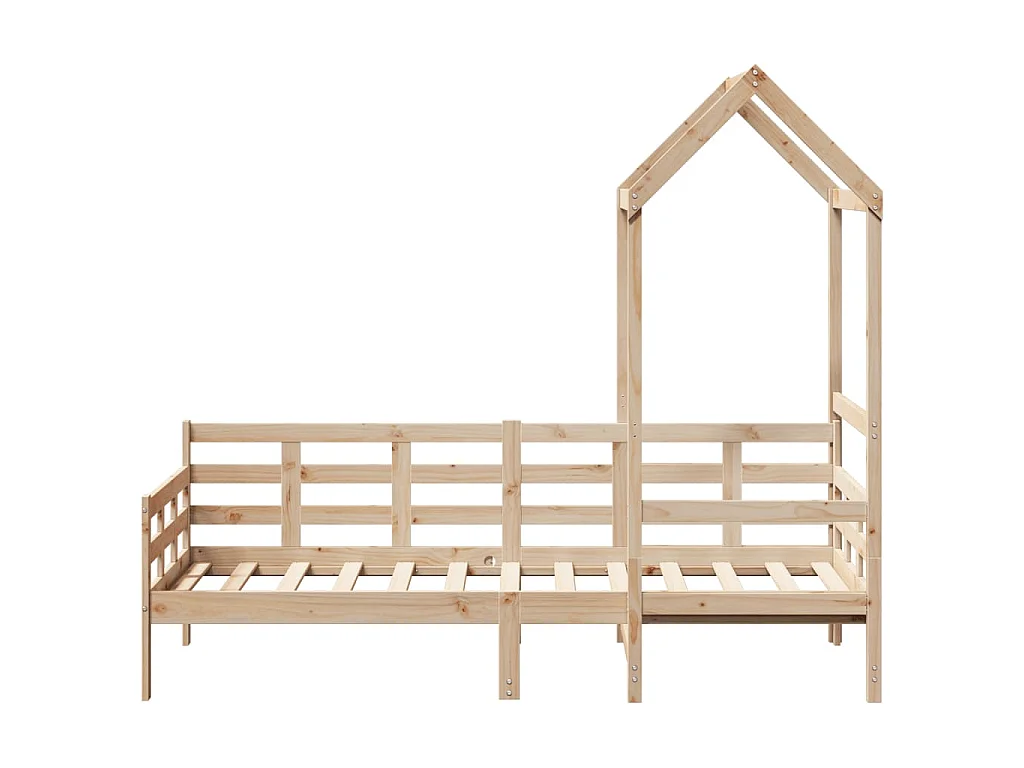 Dormeuse con Tetto 80x200 cm in Legno Massello di Pino