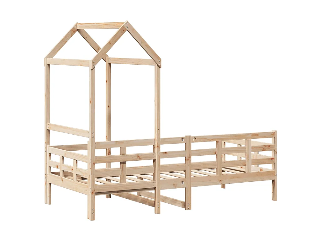 Dormeuse con Tetto 80x200 cm in Legno Massello di Pino