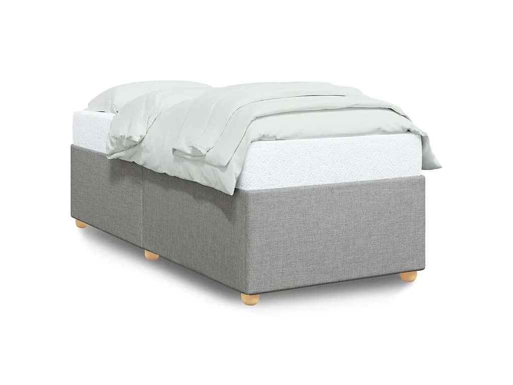 Bedframe zonder matras 100x200 cm stof lichtgrijs