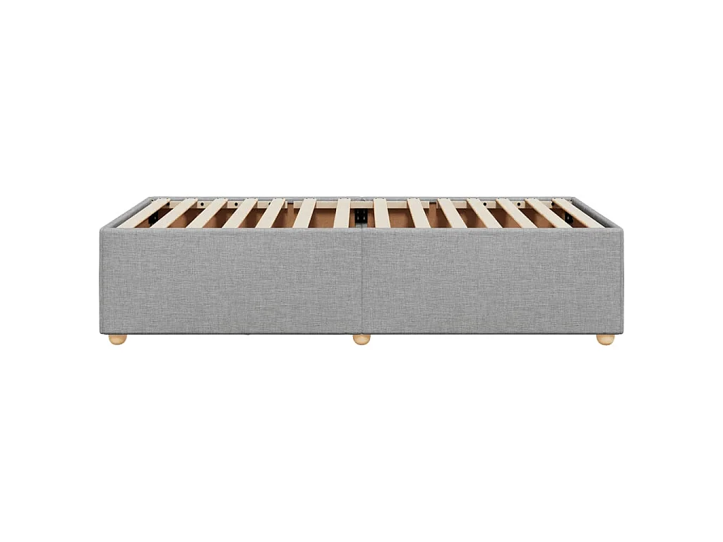 Bedframe zonder matras 100x200 cm stof lichtgrijs