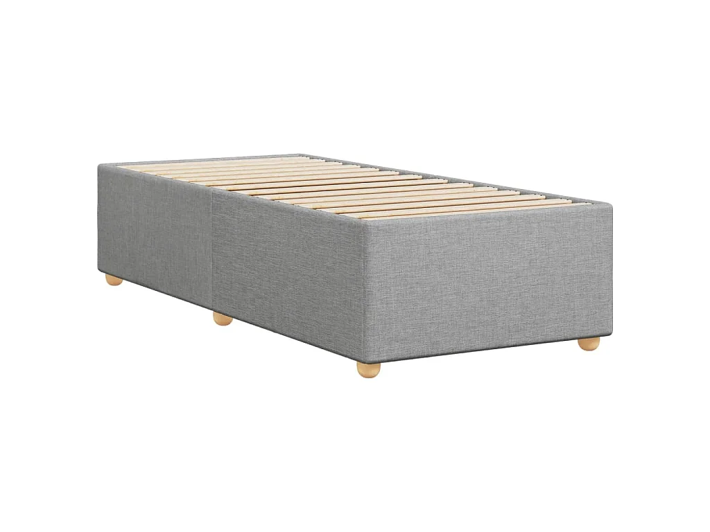 Bedframe zonder matras 100x200 cm stof lichtgrijs