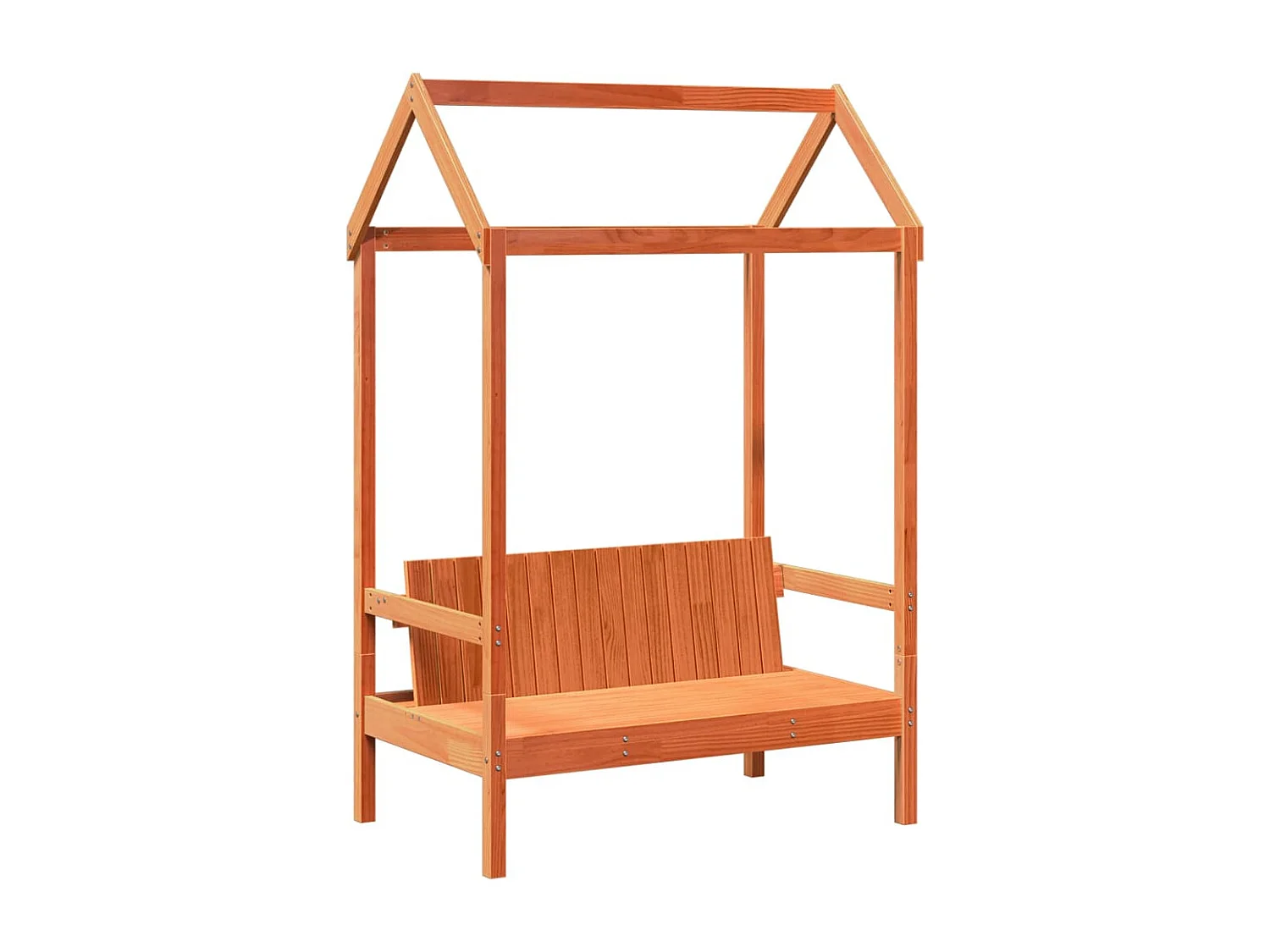 Ensemble de lit et de banc avec toit sans matelas 90x200 cm