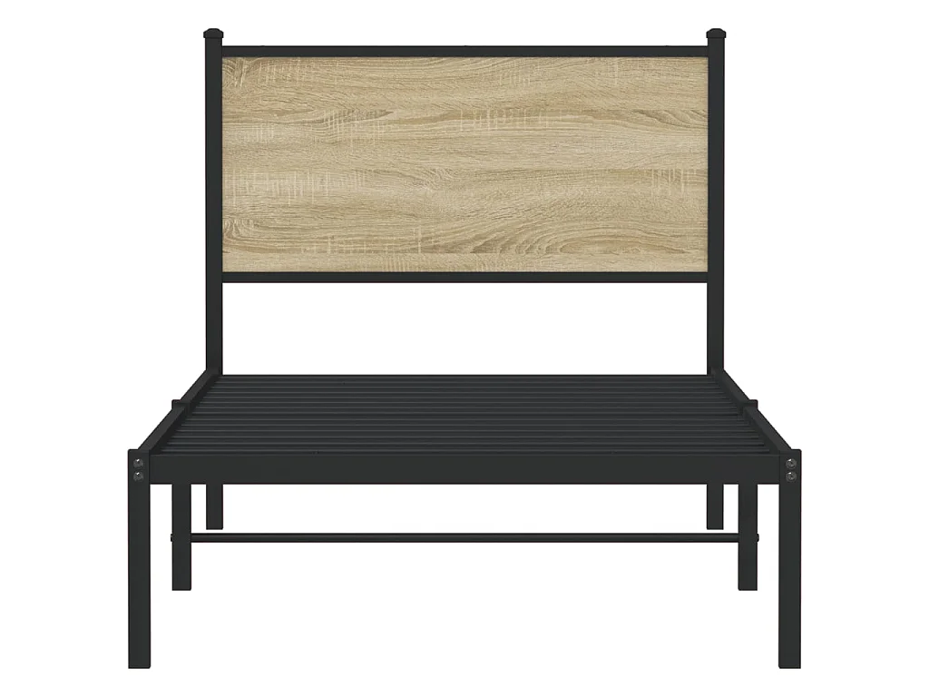 Giroletto senza Materaso in Metallo Rovere Sonoma 75x190 cm