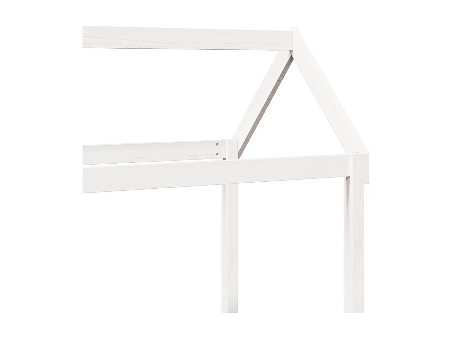 Sofá-cama com telhado 90x200 cm madeira de pinho maciça branco