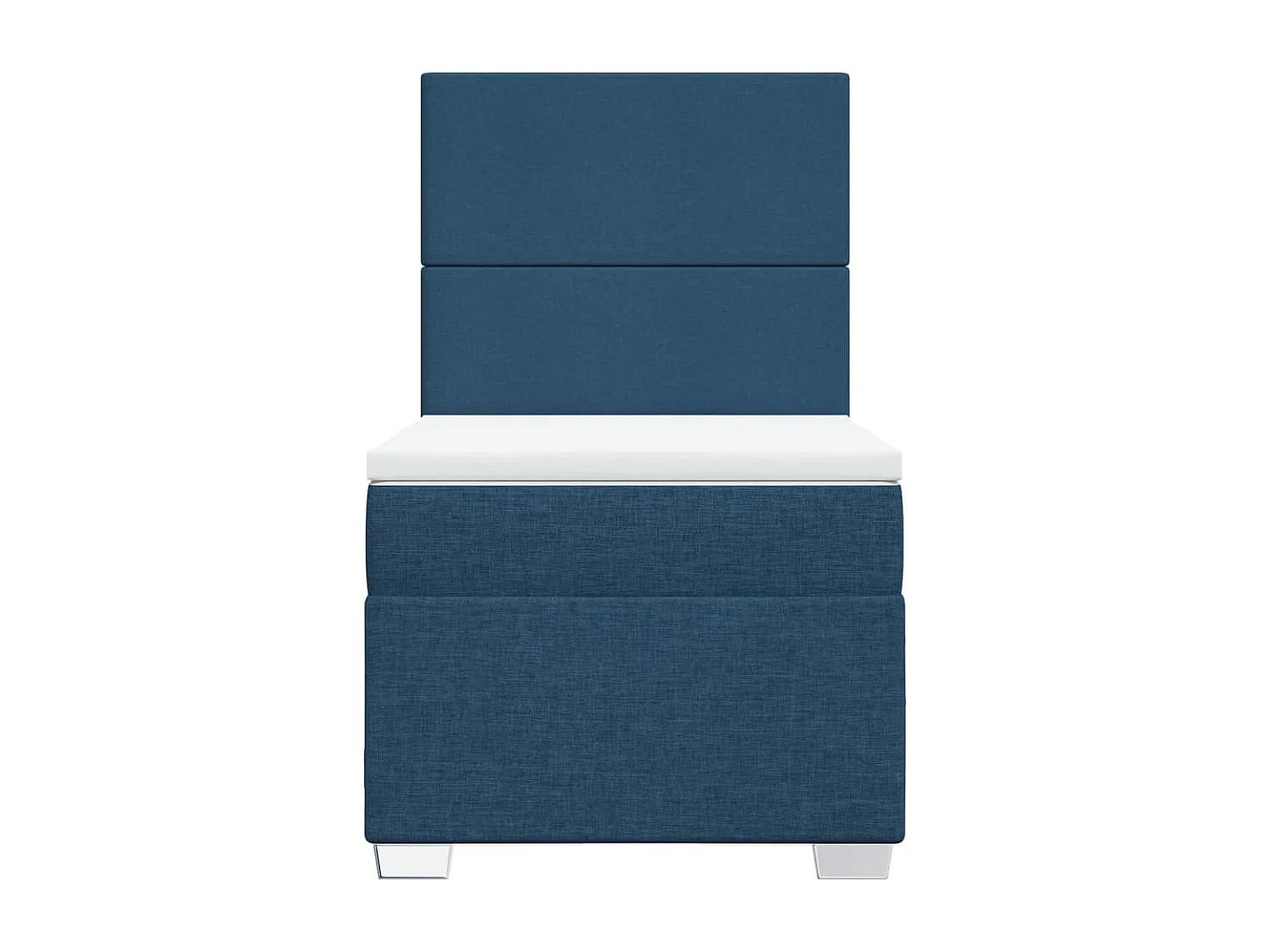 Boxspringbett mit Matratze Blau 100x200 cm Stoff