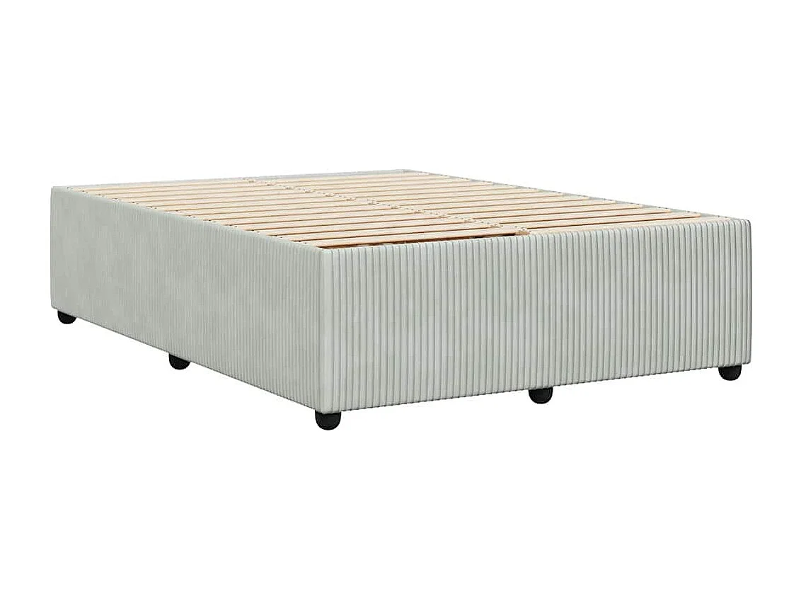 Bedframe zonder matras 140x200 cm fluweel lichtgrijs