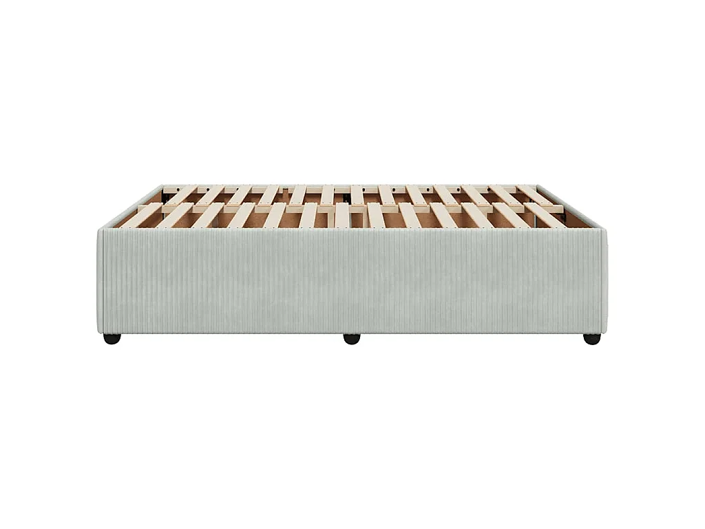 Bettgestell ohne Matratze Hellgrau 140x200 cm Samt
