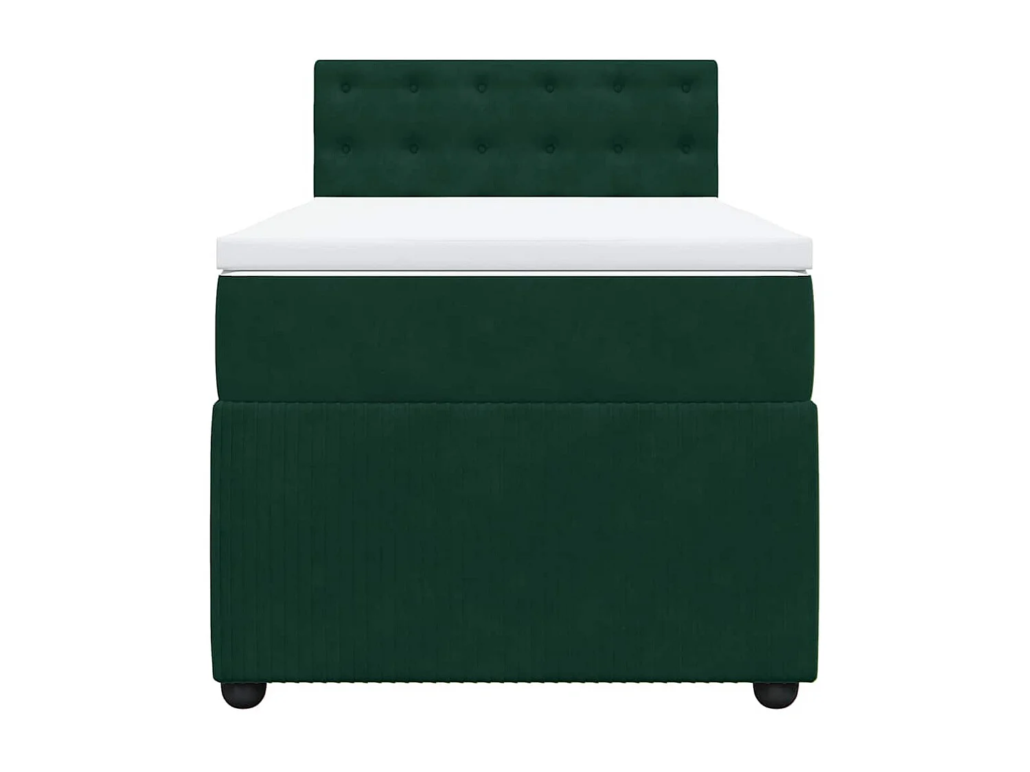 Boxspringbett mit Matratze Dunkelgrün 80x200 cm Samt