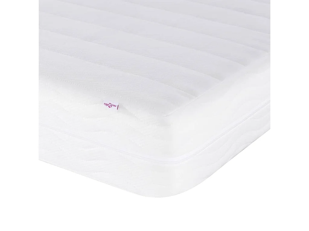 Lit avec matelas Dover crème 140x190 cm tissu