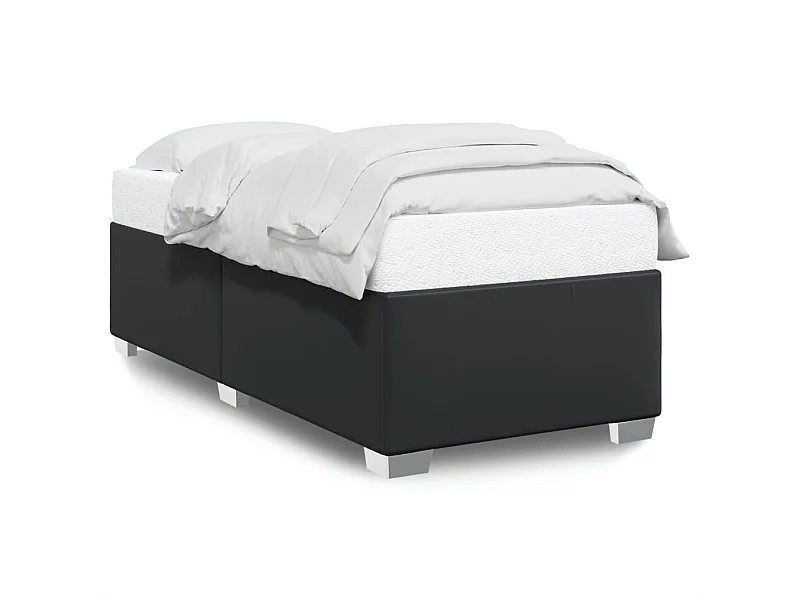 Bettgestell Schwarz 90x190 cm Kunstleder