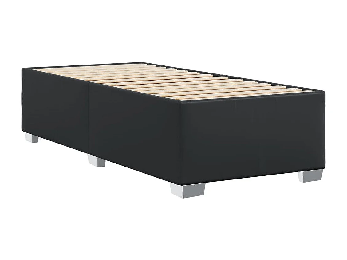 Bettgestell Schwarz 90x190 cm Kunstleder