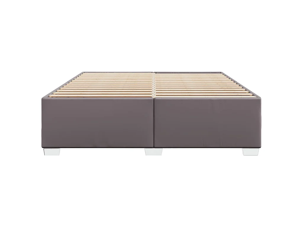 Bettgestell Grau 200x200 cm Kunstleder