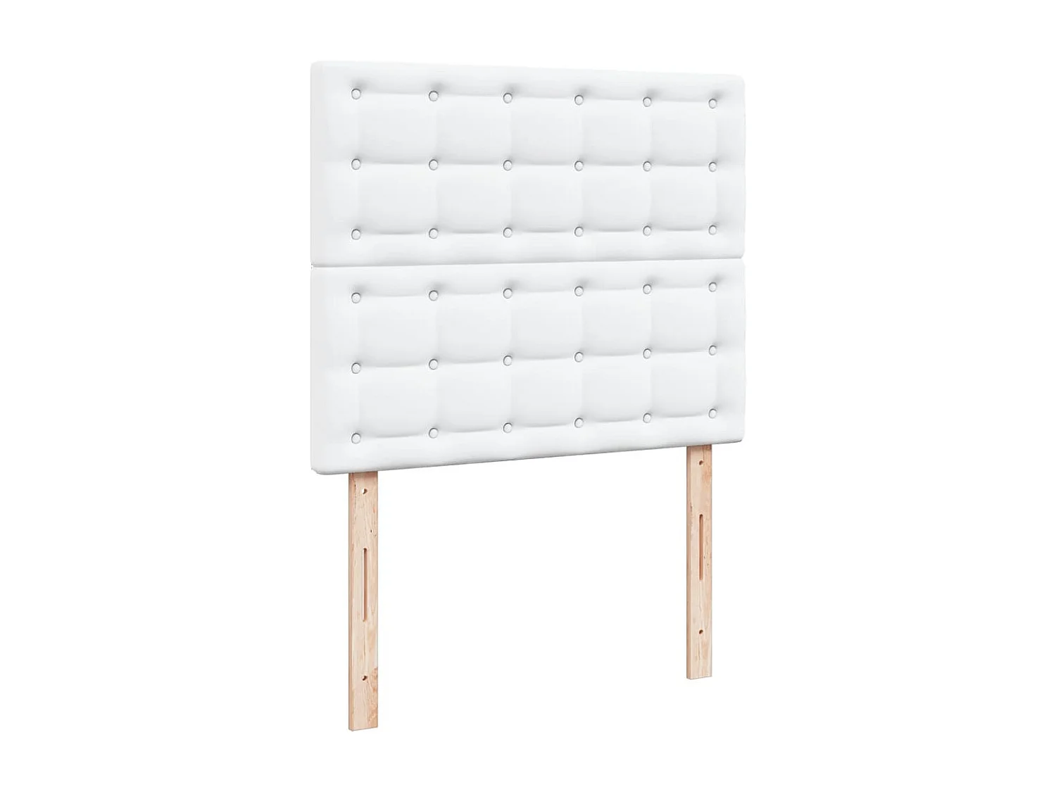 Boxspring met matras kunstleer wit 120x190 cm