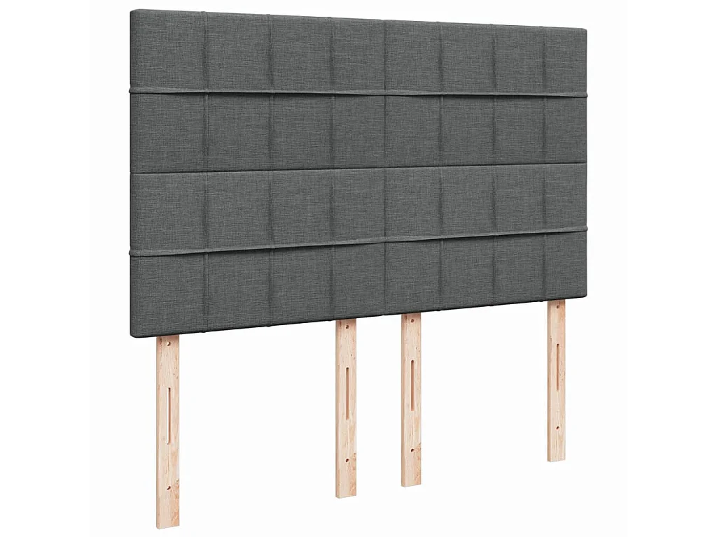 Boxspringbett mit Matratze Dunkelgrau 140x190 cm Stoff