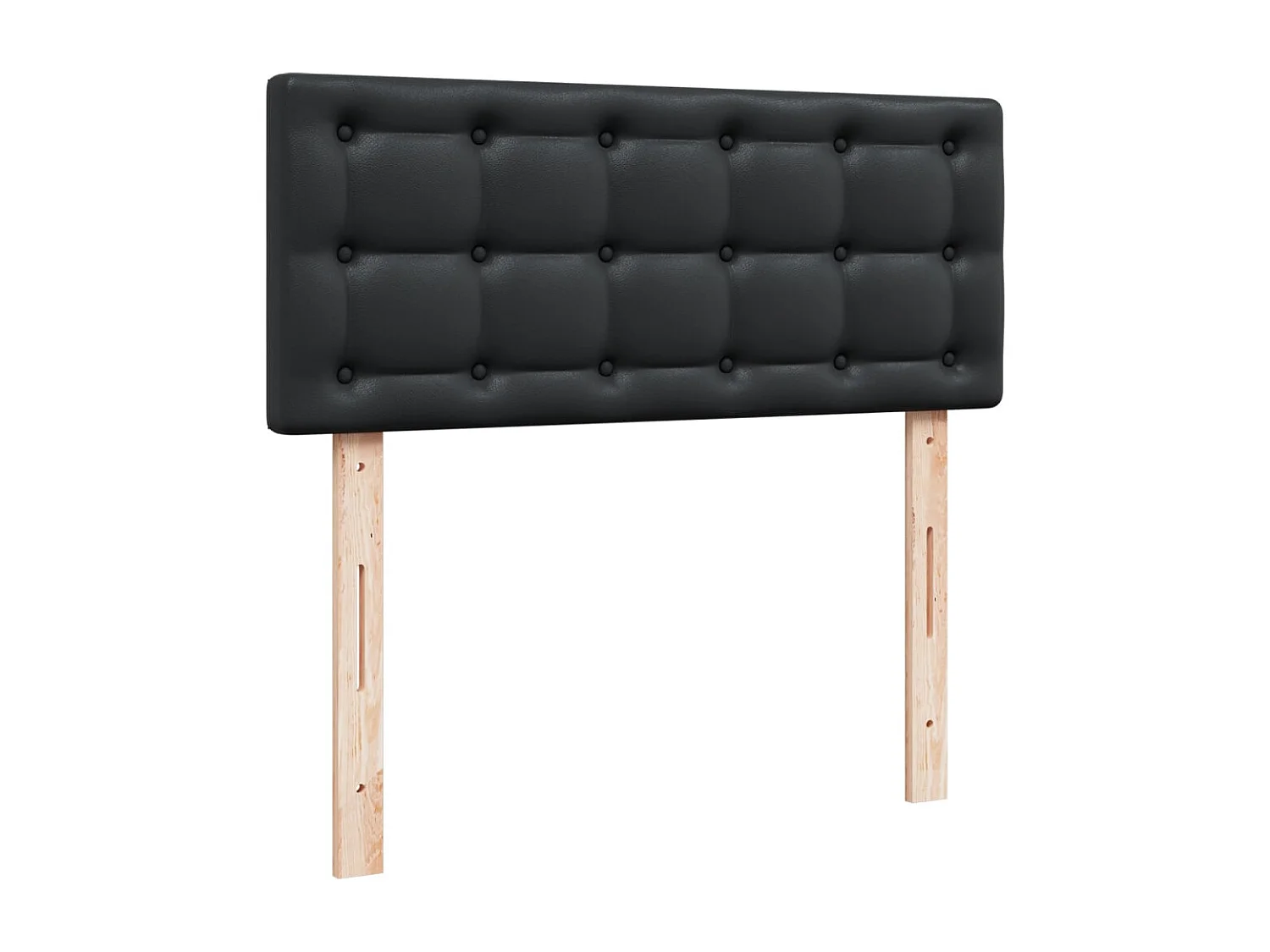 Sommier à lattes de lit matelas Noir 120x200 cm Similicuir