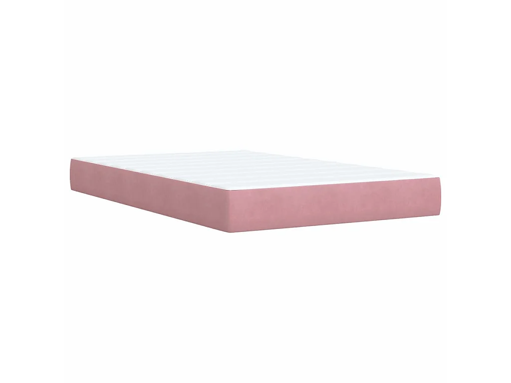 Boxspring met matras fluweel roze 120x200 cm